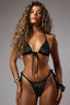 San Saba Suede Studded Bikini Bottoms - Black